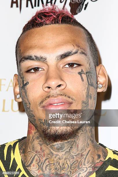 Recording artist InkMonstarr arrives at the For Our Girls of Nigeria benefit concert hosted by singer/actor Tyrese Gibson at 1OAK on May 30, 2014 in...