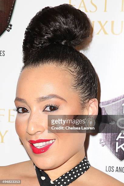 Niena Drake arrives at the For Our Girls of Nigeria benefit concert hosted by singer/actor Tyrese Gibson at 1OAK on May 30, 2014 in West Hollywood,...