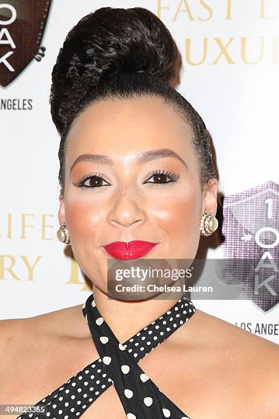 Niena Drake arrives at the For Our Girls of Nigeria benefit concert hosted by singer/actor Tyrese Gibson at 1OAK on May 30, 2014 in West Hollywood,...