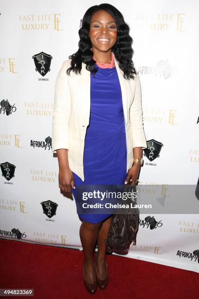 Mayor of Compton Aja Brown arrives at the For Our Girls of Nigeria benefit concert hosted by singer/actor Tyrese Gibson at 1OAK on May 30, 2014 in...