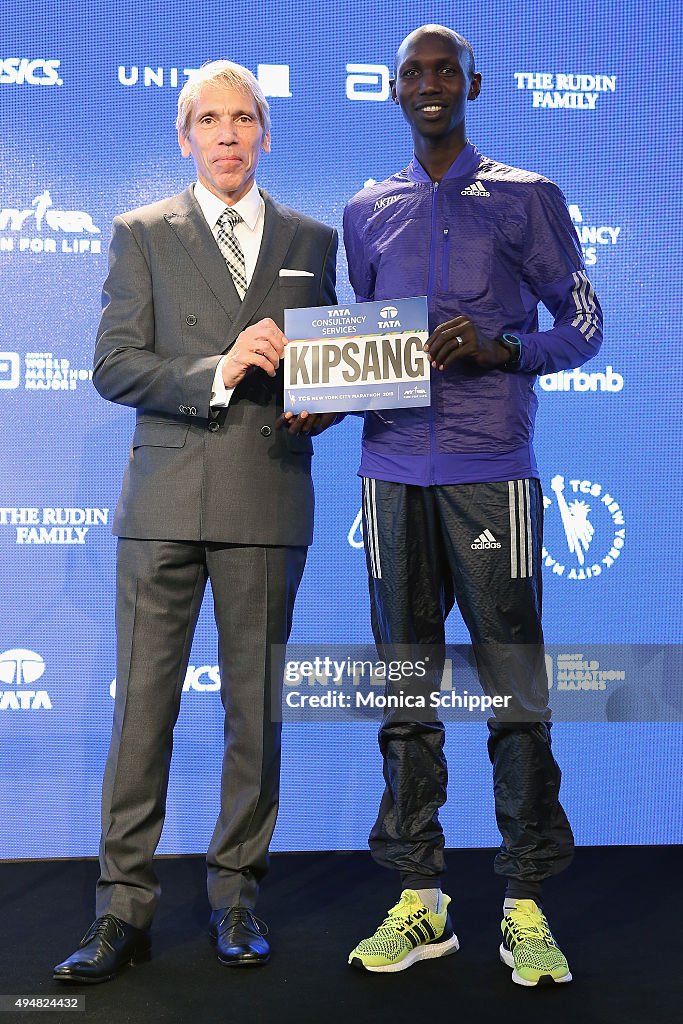 2015 TCS New York City Marathon - Opening Press Conference & Blue Line Painting Ceremony
