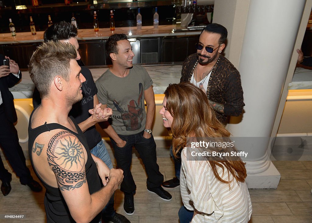 Backstreet Boys Host Their Official Concert After Party With A DJ Set At Chateau Nightclub & Rooftop At Paris Las Vegas