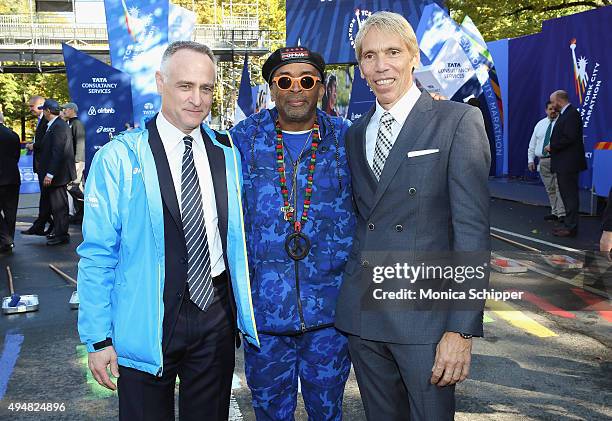 President & CEO, Michael Capiraso, Filmmaker and Grand Marshal of the New York City Marathon Spike Lee and Peter Ciaccia, NYRR's President, Events...