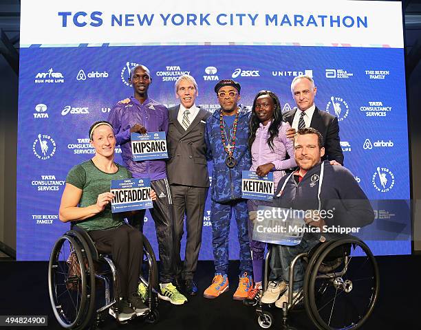 President & CEO, Michael Capiraso, Filmmaker and Grand Marshal of the New York City Marathon Spike Lee, NYRR's President, Events and TCS New York...