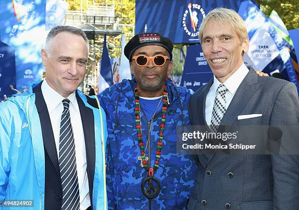 President & CEO, Michael Capiraso, Filmmaker and Grand Marshal of the New York City Marathon Spike Lee and Peter Ciaccia, NYRR's President, Events...