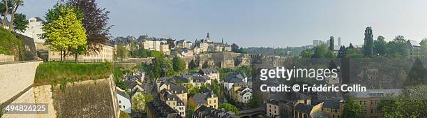 luxembourg city panorama - kirchberg luxembourg stock pictures, royalty-free photos & images