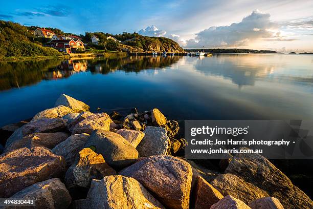 west coast of sweden - grebbestad stockfoto's en -beelden