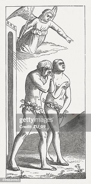 abbau von - adam bibelfigur stock-grafiken, -clipart, -cartoons und -symbole