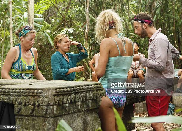 Bunking With The Devil" - Kass McQuillen, Abi-Maria Gomes, Kelley Wentworth and Stephen Fishbach during the sixth episode of SURVIVOR, Wednesday,...