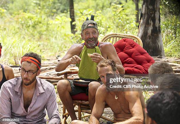 Play to Win" - Stephen Fishbach, Keith Nale and Andrew Savage during the seventh episode of SURVIVOR, Wednesday, Nov. 4 . The new season in Cambodia,...