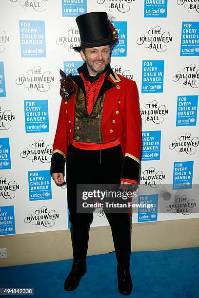 Ambassador Michael Sheen attends the UNICEF Halloween Ball at One Mayfair on October 29, 2015 in London, England.