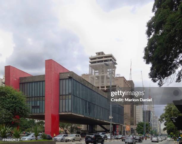 Museum of Modern Art of São Paulo on overcast day