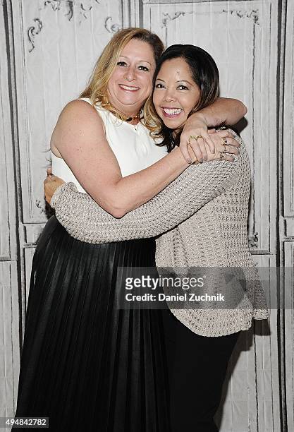 Abigail Disney and Lucy McBath attend AOL Build to discuss their film 'The Armor of Light' at AOL Studios on October 29, 2015 in New York City.