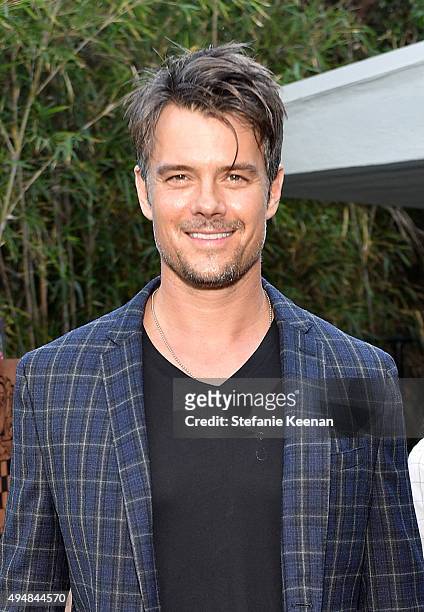 Actor Josh Duhamel attends the Vince Camuto Mens exclusive preview at the home of Ashlee Margolis on October 28, 2015 in Beverly Hills, California.