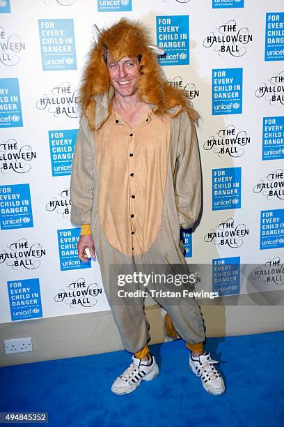 Actor Hugh Grant attends the UNICEF Halloween Ball at One Mayfair on October 29, 2015 in London, England.