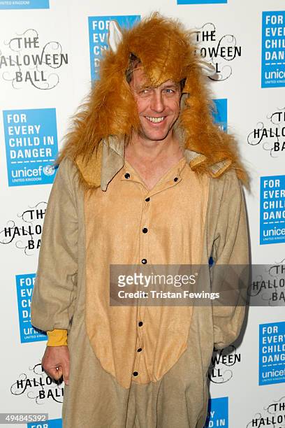 Actor Hugh Grant attends the UNICEF Halloween Ball at One Mayfair on October 29, 2015 in London, England.