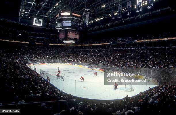 General view of the Air Canada Centre during the game between the Montreal Canadiens and the Toronto Maple Leafs on February 20, 1999 at the Air...