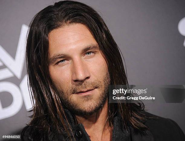 Actor Zach McGowan arrives at the premiere of STARZ's "Ash Vs Evil Dead" at TCL Chinese Theatre on October 28, 2015 in Hollywood, California.