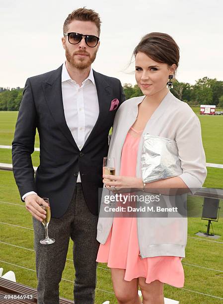 Rick Edwads and Emer Kenny attend day one of the Audi Polo Challenge at Coworth Park Polo Club on May 31, 2014 in Ascot, England.