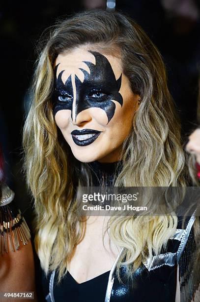 Perrie Edwards attends the KISS FM Haunted House Party at SSE Arena on October 29, 2015 in London, England.