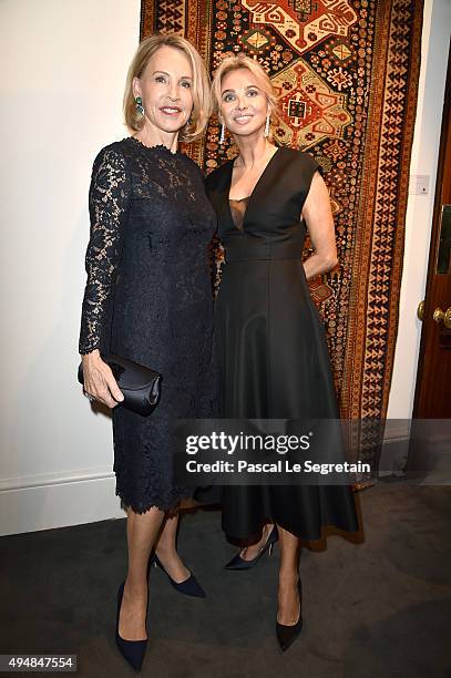Guest and Corinna Sayn-Wittgenstein attends the Prince Albert II of Monaco Foundation Dinner In Honour Of Winston Churchill at Sotheby's on October...