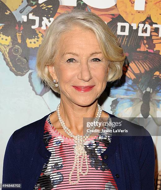 Actress Helen Mirren attends the 29th Israel Film Festival opening night gala at Saban Theatre on October 28, 2015 in Beverly Hills, California.