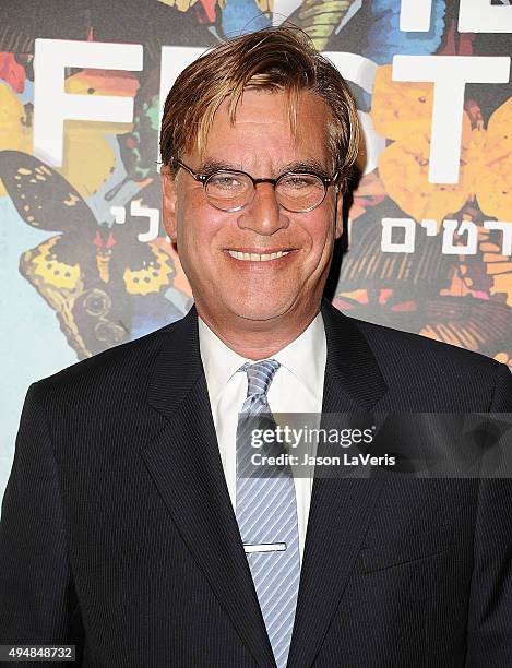 Writer Aaron Sorkin attends the 29th Israel Film Festival opening night gala at Saban Theatre on October 28, 2015 in Beverly Hills, California.