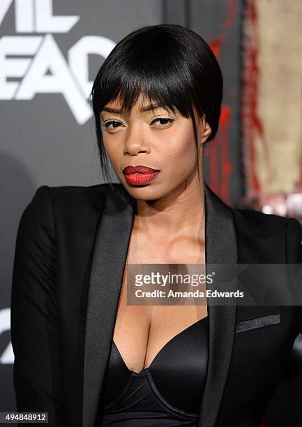 Actress Jill Marie Jones arrives at the premiere of STARZ's 'Ash Vs Evil Dead' at TCL Chinese Theatre on October 28, 2015 in Hollywood, California.