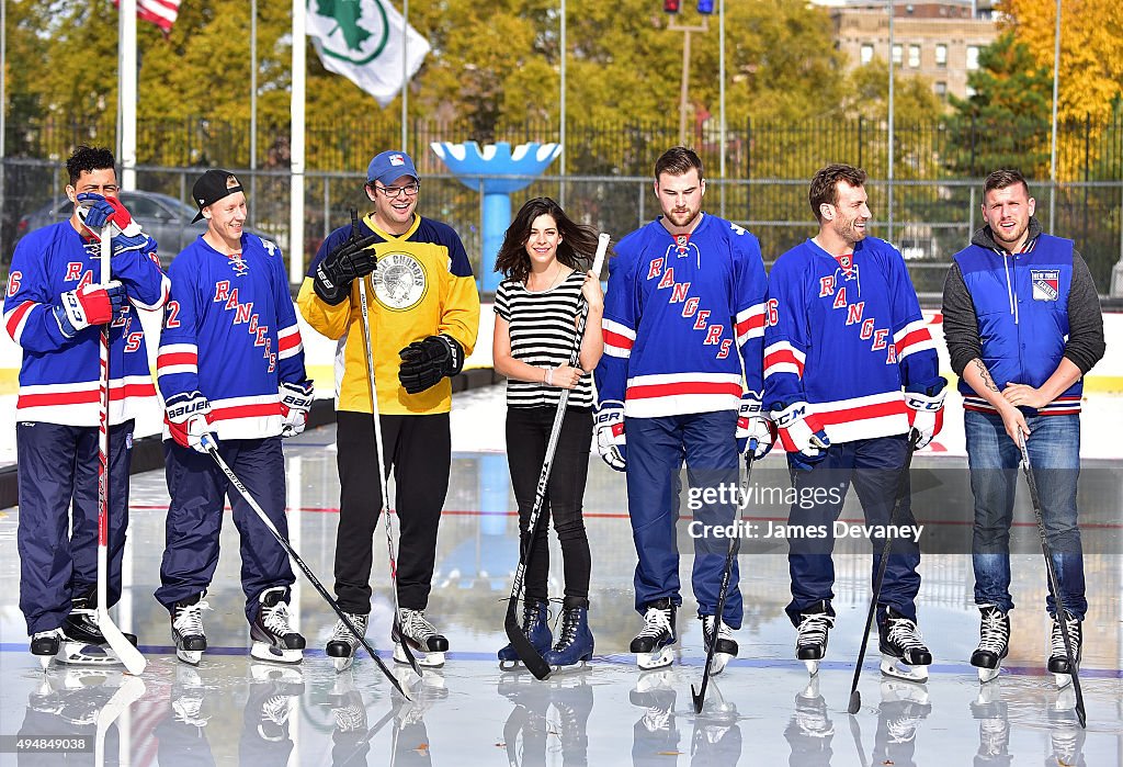 The New York Rangers And The Cast Of "Benders" Face Off!