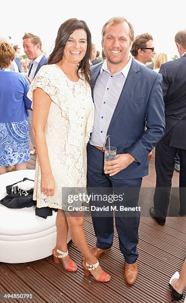 Helen Bowen-Green and Dean Andrews attend day one of the Audi Polo Challenge at Coworth Park Polo Club on May 31, 2014 in Ascot, England.