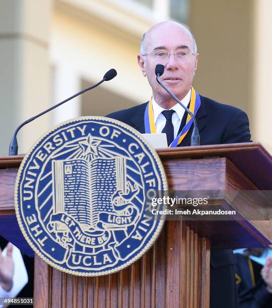 David Geffen, philanthropist and entertainment mogul, received the UCLA Medal, the highest honor bestowed by the university, during the David Geffen...