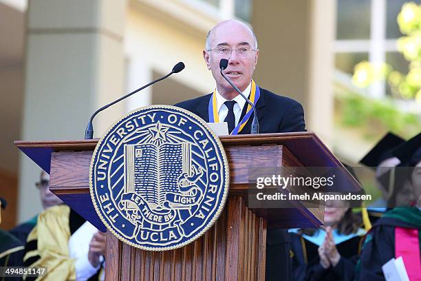 David Geffen, philanthropist and entertainment mogul, received the UCLA Medal, the highest honor bestowed by the university, during the David Geffen...