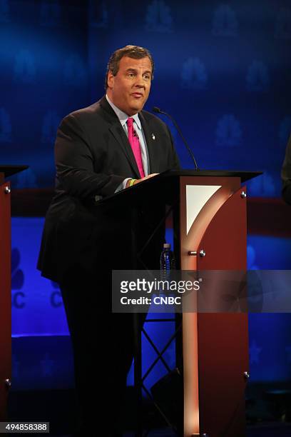 The Republican Presidential Debate: Your Money, Your Vote -- Pictured: Chris Christie participates in CNBC's "Your Money, Your Vote: The Republican...