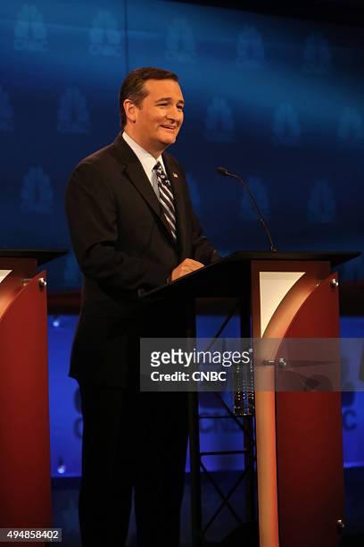 The Republican Presidential Debate: Your Money, Your Vote -- Pictured: Ted Cruz participates in CNBC's "Your Money, Your Vote: The Republican...