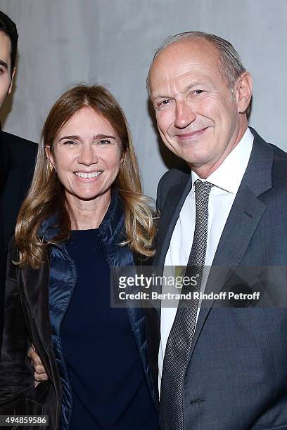 President of l'Oreal Jean-Paul Agon and his companion Sophie Agon attend the Opening of the Collection 'Exemplaire x Nicolas Ouchenir' at Exemplaire...