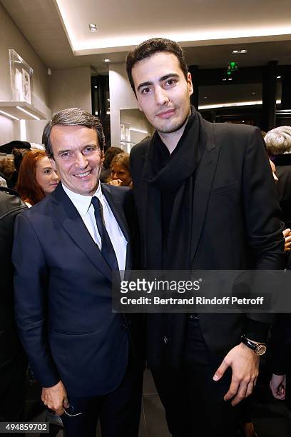 Marc Menesguen and Co-Founder of the Store, Jean-Victor Meyers attend the Opening of the Collection 'Exemplaire x Nicolas Ouchenir' at Exemplaire...