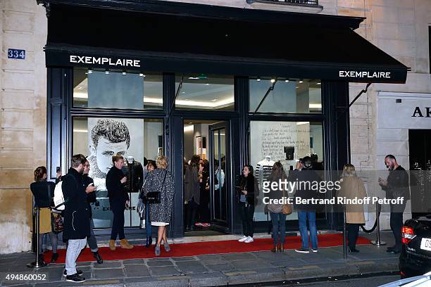 Illustration view during the Opening of the Collection 'Exemplaire x Nicolas Ouchenir' at Exemplaire Store on October 29, 2015 in Paris, France.