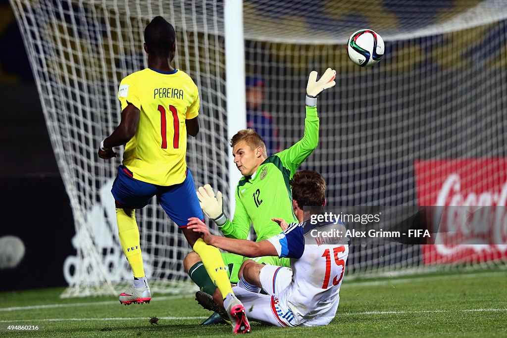 Russia v Ecuador: Round of 16 - FIFA U-17 World Cup Chile 2015