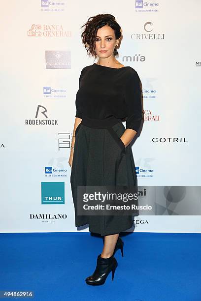 Alessia Barela attends a photocall for the 'RAI Cinema 15th Anniversary' at Auditorium Della Conciliazione on October 29, 2015 in Rome, Italy.