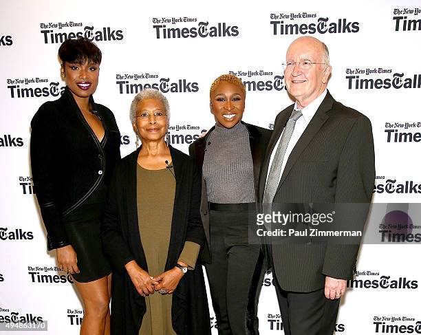 Jennifer Hudson, Alice Walker, Cynthia Erivo and John Doyle attend "The Color Purple" TimesTalks: Jennifer Hudson, Cynthia Erivo, Alice Walker, John...