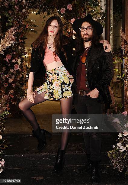 Charlotte Kemp Muhl and Sean Lennon attend the Club Monaco Flagship Store Anniversary Event at Club Monaco Fifth Avenue on October 29, 2015 in New...