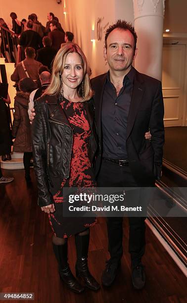 Matthew Warchus and Lauren Ward attend the press night performance of "The Hairy Ape" at The Old Vic Theatre on October 29, 2015 in London, England.