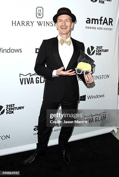 Actor Denis O'Hare attends amfAR's Inspiration Gala Los Angeles at Milk Studios on October 29, 2015 in Hollywood, California.