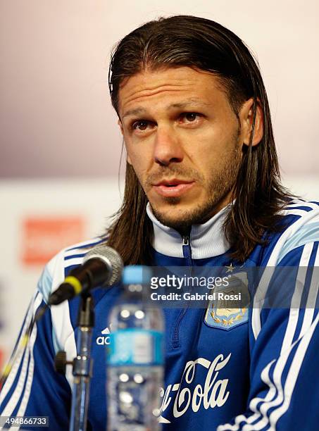 Martin Demichellis looks on during a press conference at Ezeiza Training Camp on May 31, 2014 in Ezeiza, Argentina.