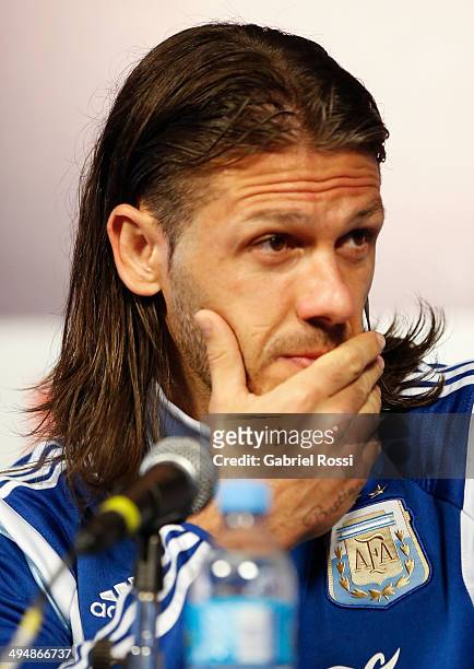 Martin Demichellis looks on during a press conference at Ezeiza Training Camp on May 31, 2014 in Ezeiza, Argentina.
