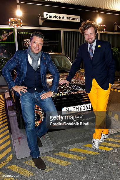 Hardy Krueger jun. And Michael von Hassel attend the premiere of the new MINI Clubman on October 29, 2015 in Munich, Germany.