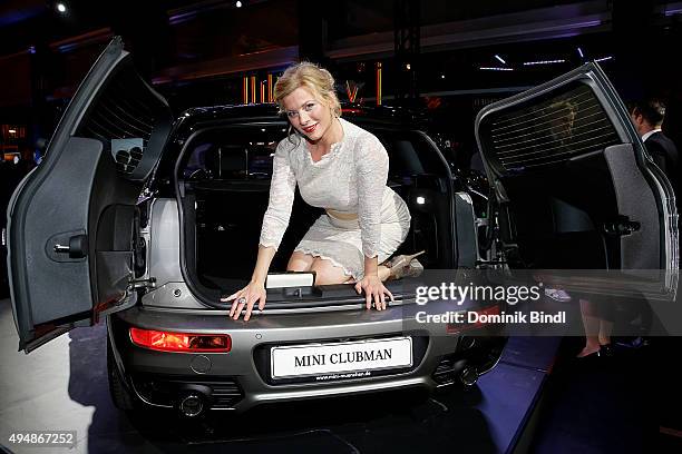 Eva Habermann attends the premiere of the new MINI Clubman on October 29, 2015 in Munich, Germany.