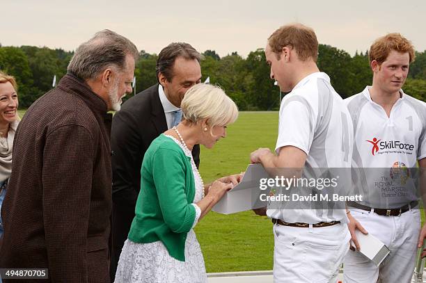 Taylor Hackford, Dame Helen Mirren, Andre Konsbruck, Director of Audi UK, Prince William, Duke of Cambridge, and Prince Harry attend day one of the...