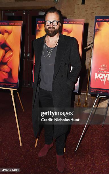 Designer Johan Lindeberg attends the "Love" New York City Premiere at Village East Cinema on October 29, 2015 in New York City.