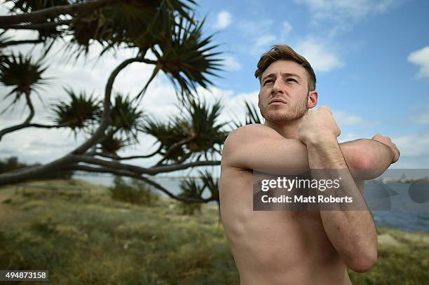 Matthew Mitcham of Australia poses for a portrait during the FINA Diving Grand Prix on October 30, 2015 on the Gold Coast, Australia.